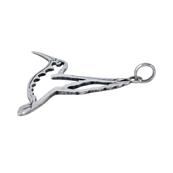 Vintage Sterling Silver 925 | Hummingbird Outline Pendant - Picture 6 of 8